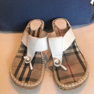 Burberry Nova Check Espadrille Wedges